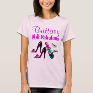 FUN PERSONALISIERTEN 16. GEBURTSTAG 16 UND FABULOU T-Shirt