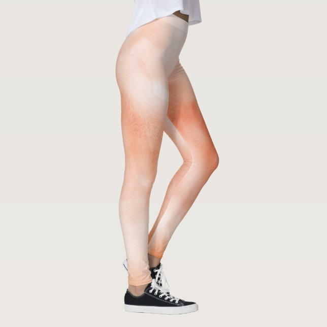 Fun pfirsichpastellfarben abstrakt leggings (Rechts)