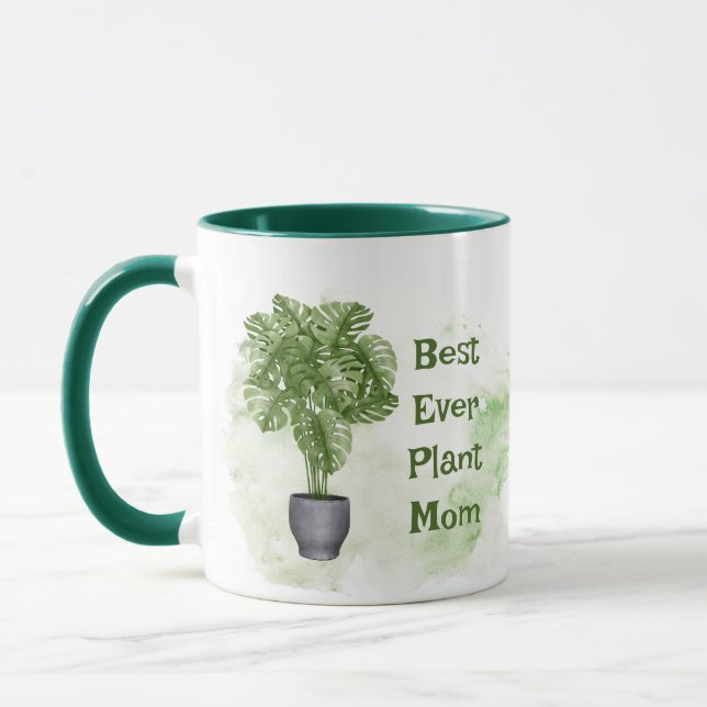 Fun Pflanze Mama Zitat Haushaltspflanze Monstera Tasse (Links)
