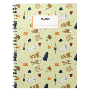 Fun Pflanze Pop Muster Personalisierter Name Notizblock