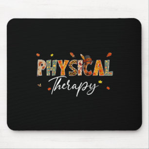 Fun Physical Therapy Pumpkin Autumn Tree Fall Leav Mousepad