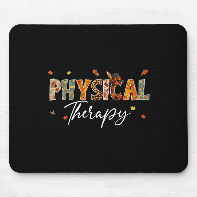 Fun Physical Therapy Pumpkin Autumn Tree Fall Leav Mousepad (Vorne)