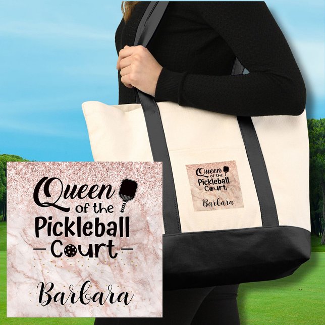 Fun Pickleball Gal Queen of the Court Tragetasche (Von Creator hochgeladen)
