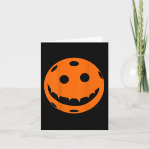 Fun Pickleball Halloween Pumpkin Back Print Karte
