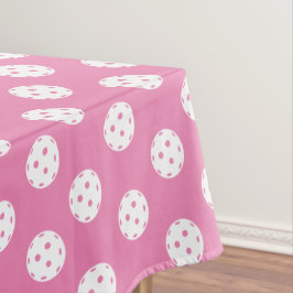 Fun Pickleball Muster Pink White Sports Balls Tischdecke