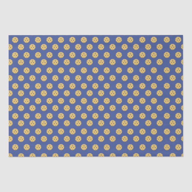 Fun Pickleball Pattern Blue Gift Seidenpapier (Vorderseite)