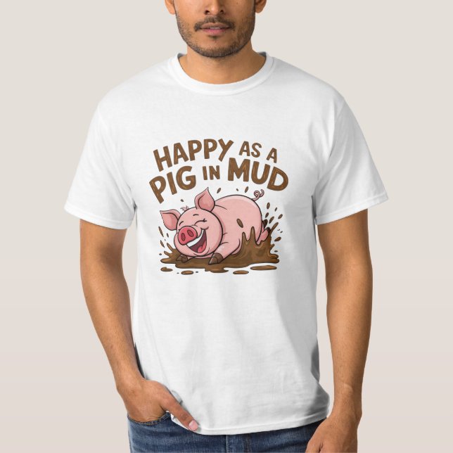 Fun Pig Inspiriert Designs T-Shirt (Vorderseite)