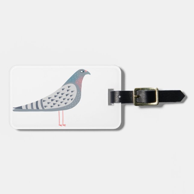 Fun Pigeon Gepäckanhänger (Vorderseite horizontal)
