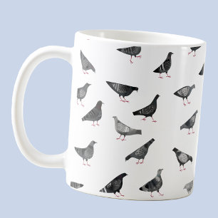 Fun Pigeon Muster Kaffeetasse