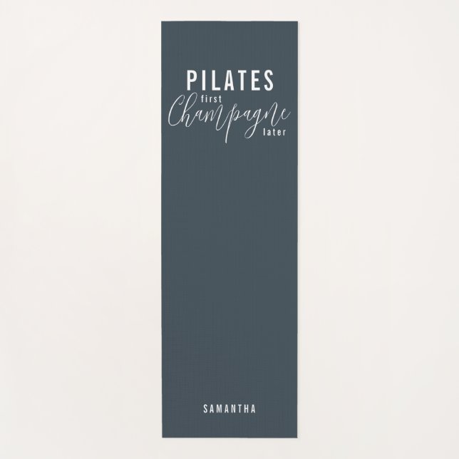 Fun Pilates First Champagne Später Grau Workout Yogamatte (Vorderseite)