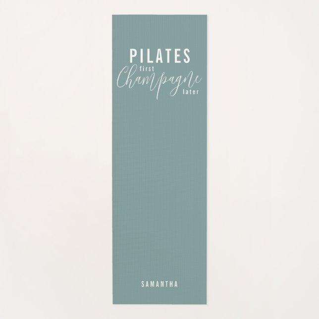 Fun Pilates First Champagne Später grünes Workout Yogamatte (Vorderseite)