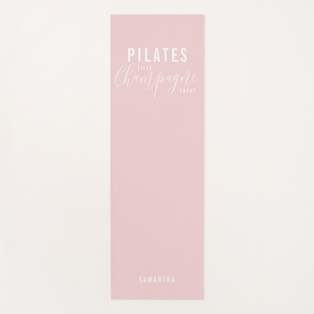 Fun Pilates First Champagne Später Pink Workout Yogamatte (Vorderseite)