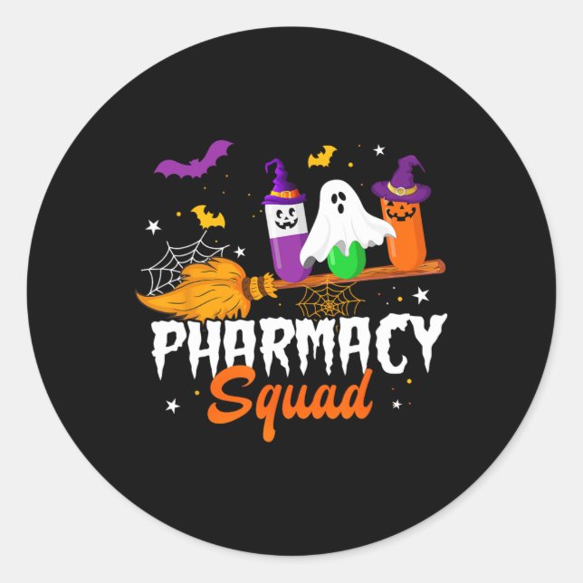 Fun Pills Pharmacy Squad Pharmazeutischer Unterneh Runder Aufkleber (Vorderseite)