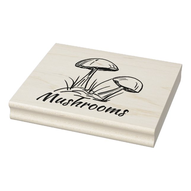 Fun Pilze, Original Tinte Zeichnend mit Script Gummistempel (Stempel)