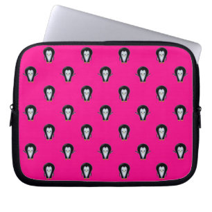 Fun Pinguine über Hot Pink Pattern Laptopschutzhülle