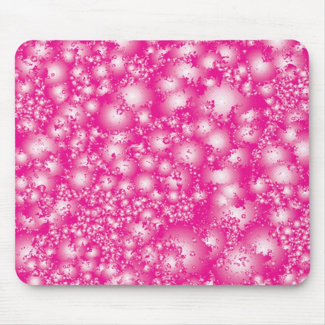 Fun PINK Abstrakt Ink Super Splash Muster Mousepad (Vorne)