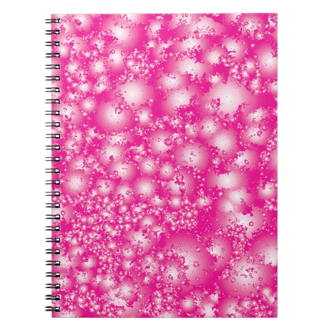 Fun PINK Abstrakt Ink Super Splash Muster Notizblock (Vorderseite)