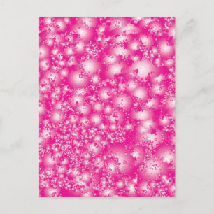 Fun PINK Abstrakt Ink Super Splash Muster Postkarte
