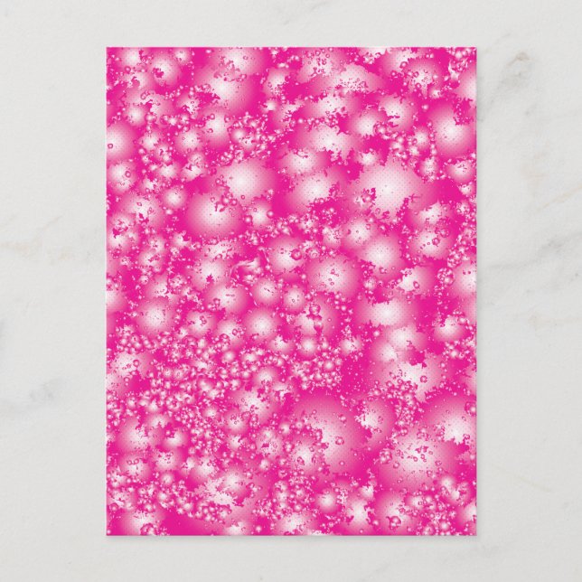 Fun PINK Abstrakt Ink Super Splash Muster Postkarte (Vorderseite)
