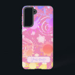 Fun Pink Abstrakte Blüte individuell angepasst Mod Samsung Galaxy Hülle<br><div class="desc">Dieses freundliche, blumengeschmückte Handy-Gehäuse wird die perfekte Ergänzung zu Ihrem Handy sein. Ändern Sie die personalisierte Banner-Bar mit Ihrem Namen oder Ihrem Lieblings-Zitat. Stellen Sie Ihr Telefon mit diesem trendigen Gehäuse nie wieder ein. Das lustige Blumenmuster verleiht Ihrem Handy ein stilvolles, modernes Ambiente. Für mehr meiner alltäglichen inspirierenden Kunstwerke, Karo...</div>