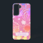 Fun Pink Abstrakte Blüte individuell angepasst Mod Samsung Galaxy Hülle<br><div class="desc">Dieses freundliche, blumengeschmückte Handy-Gehäuse wird die perfekte Ergänzung zu Ihrem Handy sein. Ändern Sie die personalisierte Banner-Bar mit Ihrem Namen oder Ihrem Lieblings-Zitat. Stellen Sie Ihr Telefon mit diesem trendigen Gehäuse nie wieder ein. Das lustige Blumenmuster verleiht Ihrem Handy ein stilvolles, modernes Ambiente. Für mehr meiner alltäglichen inspirierenden Kunstwerke, Karo...</div>