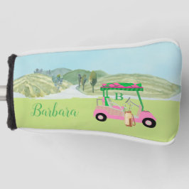 Fun Pink Cart Courses Monogram Golf Headcover
