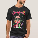 Fun Pink Flamingo In Santa Hat Christmas In July S T-Shirt<br><div class="desc">Fun Pink Flamingo In Santa Hat Christmas In July Shirt Girl</div>