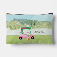 Fun Pink Golf Cart Landschaftlicher Personalisiert