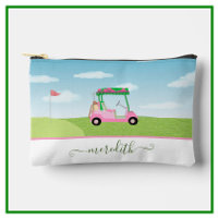 Fun Pink Golf Cart Landschaftlicher Personalisiert