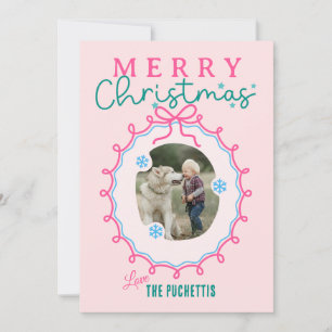 Fun Pink Picture Frame Weihnachten