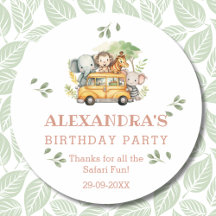 Fun Pink Safari Girl Jungle Geburtstag Vielen Dank