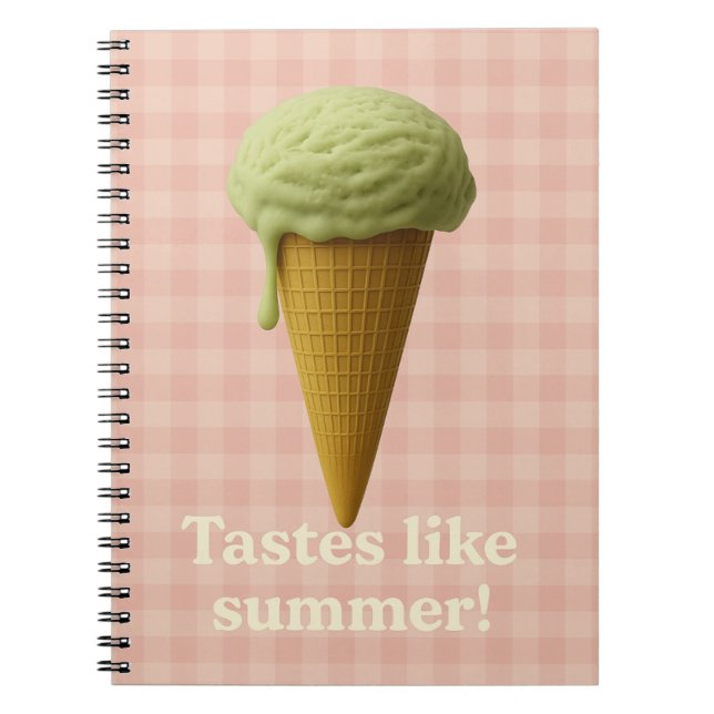 Fun Pink Spiral School Notebook Notizblock (Vorderseite)