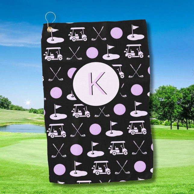 Fun Pink Stilvolles Golfdesign und kundenspezifisc Golfhandtuch (Von Creator hochgeladen)