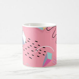Fun Pink Throwback Graphics der 1990er Jahre Kaffeetasse