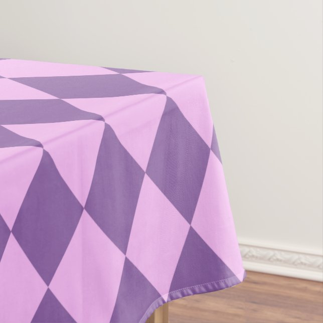 Fun Pink und Orchid Lila Harlequin Design Tischdecke (Beispiel)