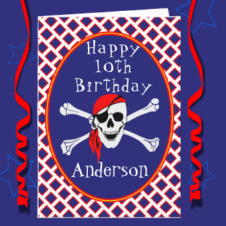 Fun Pirate Age Special Happy Birthday Card Karte