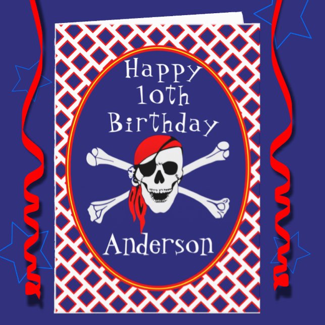 Fun Pirate Age Special Happy Birthday Card Karte (Von Creator hochgeladen)
