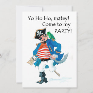 Fun Pirate und Parrot-Party Einladung