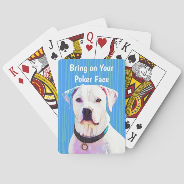 Fun Pit Bull Mix Dog Niedlicher Poker spielen Spielkarten (Rückseite)
