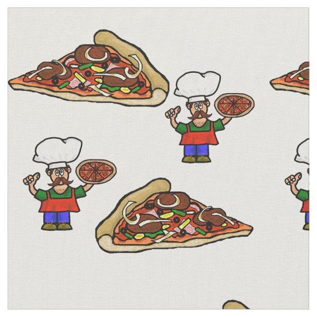 Fun Pizza Fabric Stoff (Nahaufnahme)