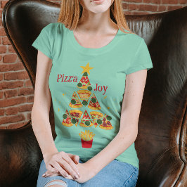Fun Pizz'a Joy Pizza Weihnachtsbaum Tri-Blend Shirt