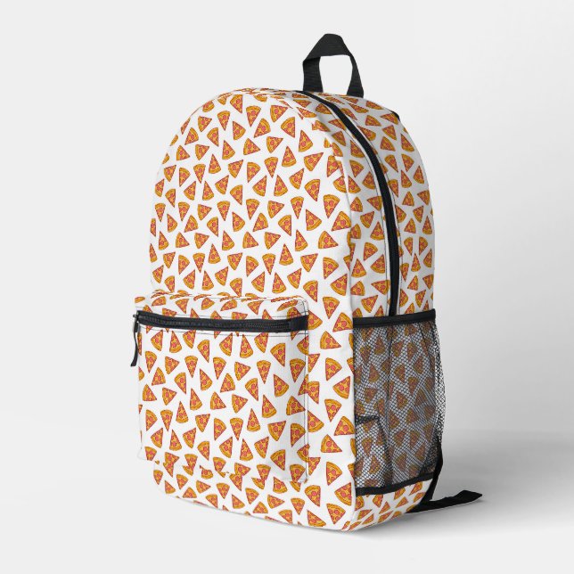Fun Pizza Slice Pattern Bedruckter Rucksack (Rückseitige Ecke Rechts)