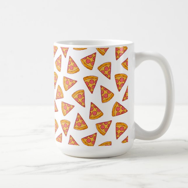 Fun Pizza Slice Pattern Kaffeetasse (Rechts)