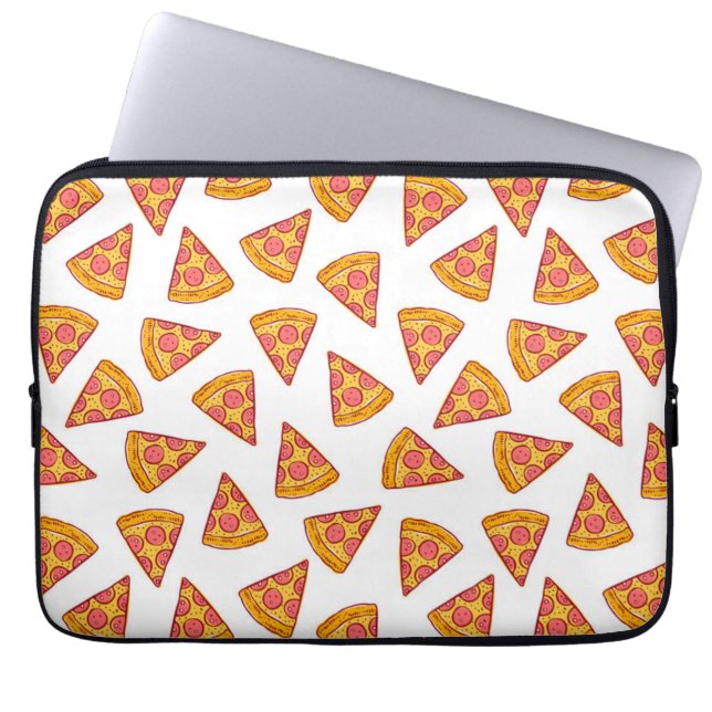 Fun Pizza Slice Pattern Laptopschutzhülle (Vorderseite)