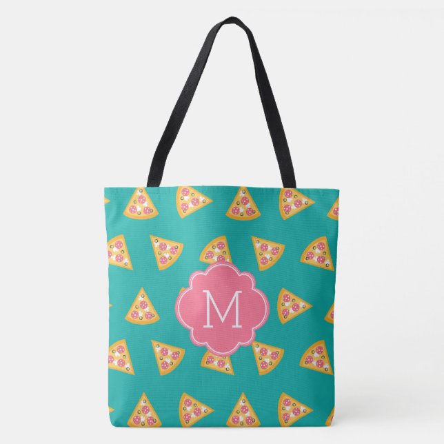 Fun Pizza Slices Muster Monogram (Vorderseite)