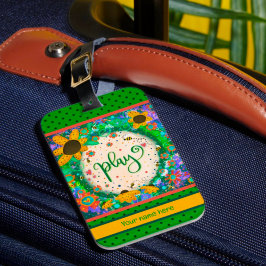 Fun Play Personalisiert Name Blumenblume Gepäckanhänger