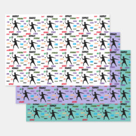 Fun player tennis  geschenkpapier set