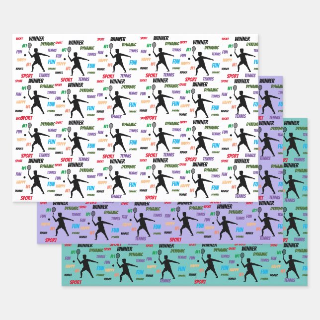 Fun player tennis  geschenkpapier set (Set)