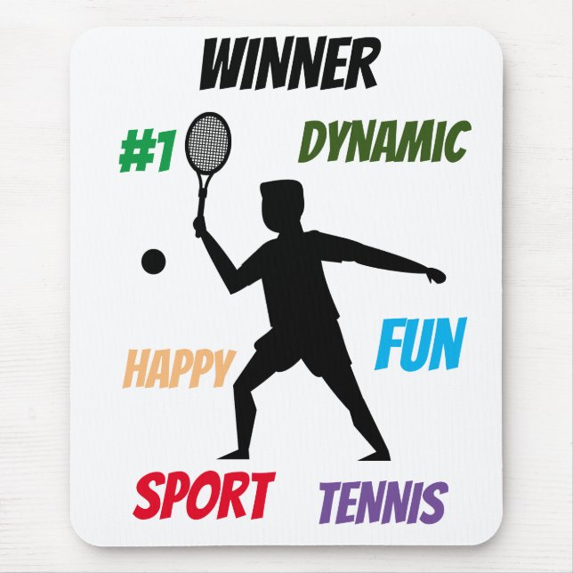 Fun-Player-Tennis Mousepad (Vorne)