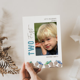 Fun Playful Monster Trucks Foto Einladung